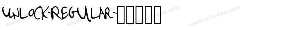 Unlock-Regular字体转换