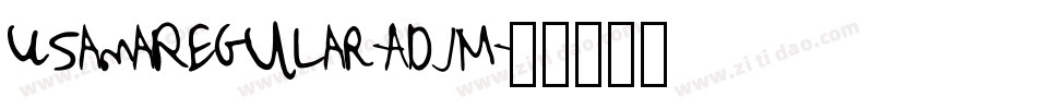 UsamaRegular-AdjM字体转换