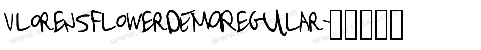 VlorensFlowerDEMORegular字体转换