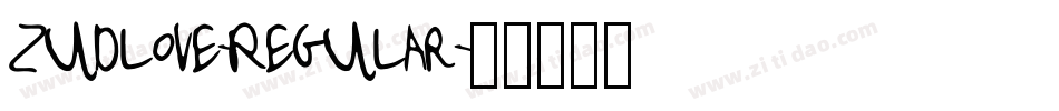Zudlove-Regular字体转换