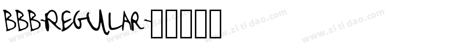 bbb-Regular字体转换