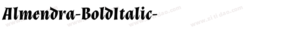 Almendra-BoldItalic字体转换