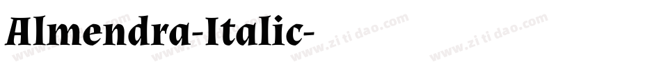Almendra-Italic字体转换