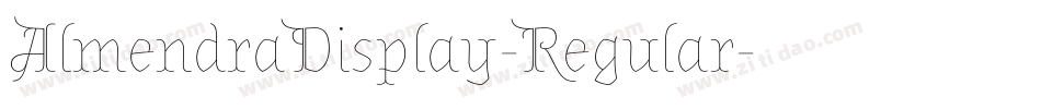 AlmendraDisplay-Regular字体转换