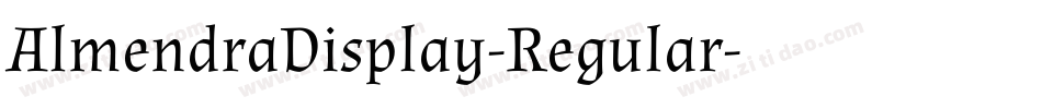 AlmendraDisplay-Regular字体转换