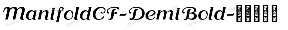 ManifoldCF-DemiBold字体转换