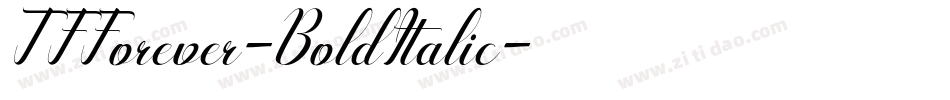 TFForever-BoldItalic字体转换