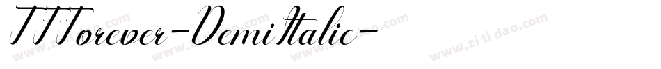 TFForever-DemiItalic字体转换