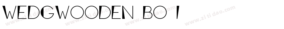 Wedgwooden-Bo-i字体转换