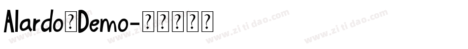 Alardo_Demo字体转换