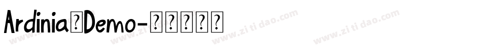 Ardinia_Demo字体转换