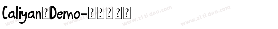 Caliyan_Demo字体转换