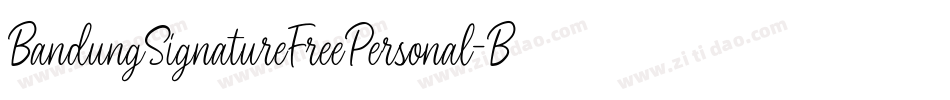 BandungSignatureFreePersonal-BW03d字体转换