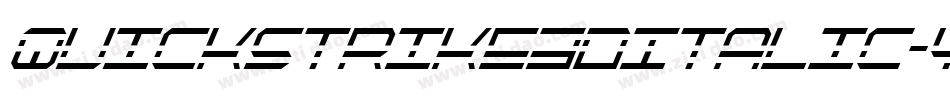 Quickstrike3DItalic-yzld字体转换