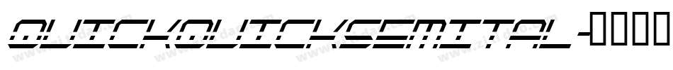 quickquicksemital字体转换