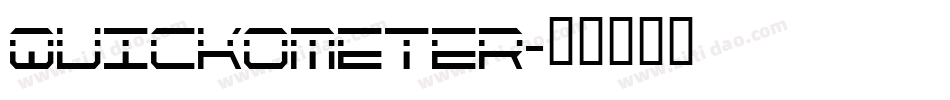 QUICKOMETER字体转换