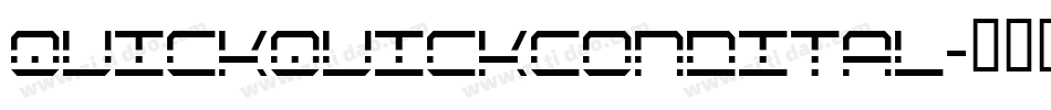 quickquickcondital字体转换