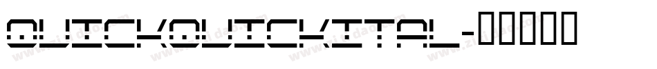 quickquickital字体转换