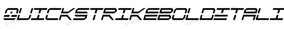 QuickstrikeBoldItalic-lyoD字体转换