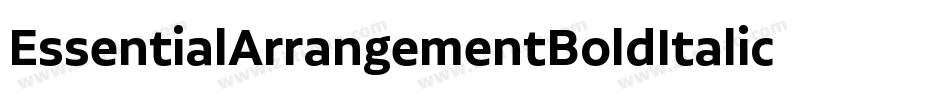 EssentialArrangementBoldItalic-pvwd字体转换