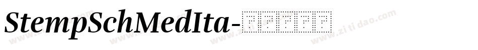 StempSchMedIta字体转换