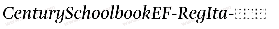 CenturySchoolbookEF-RegIta字体转换
