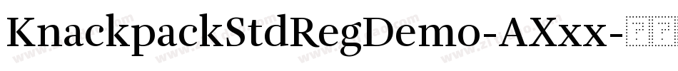 KnackpackStdRegDemo-AXxx字体转换