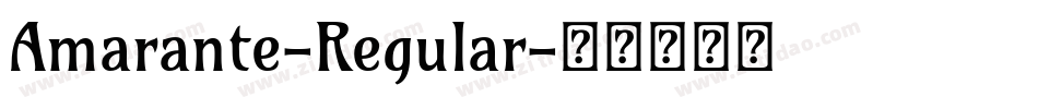 Amarante-Regular字体转换