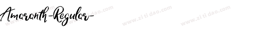 Amaranth-Regular字体转换