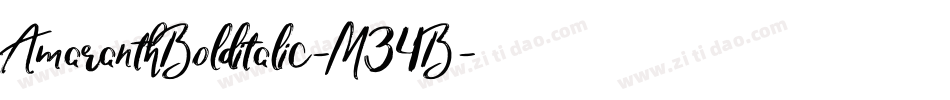 AmaranthBolditalic-M34B字体转换