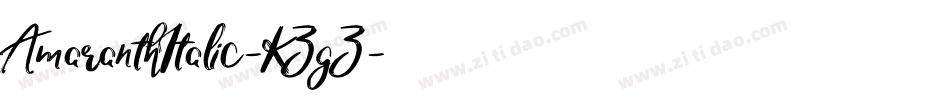 AmaranthItalic-KZgZ字体转换