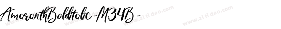 AmaranthBolditalic-M34B字体转换