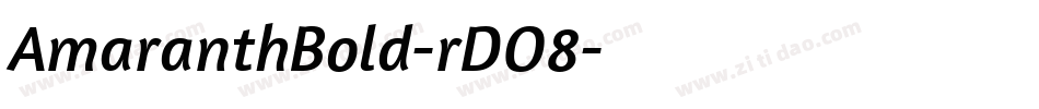AmaranthBold-rDO8字体转换