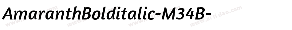 AmaranthBolditalic-M34B字体转换