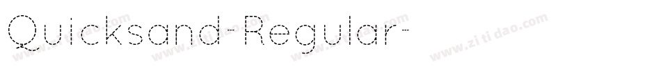 Quicksand-Regular字体转换
