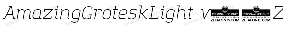 AmazingGroteskLight-v53Z字体转换
