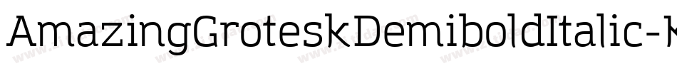 AmazingGroteskDemiboldItalic-KRBW字体转换