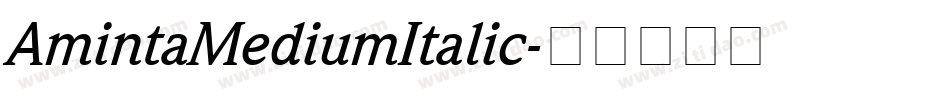AmintaMediumItalic字体转换