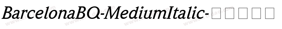 BarcelonaBQ-MediumItalic字体转换