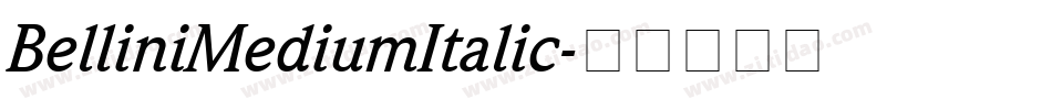 BelliniMediumItalic字体转换