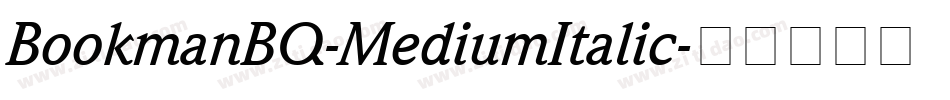 BookmanBQ-MediumItalic字体转换