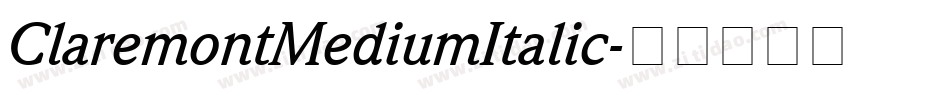 ClaremontMediumItalic字体转换