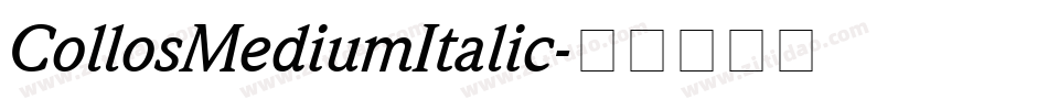CollosMediumItalic字体转换