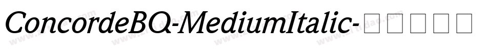 ConcordeBQ-MediumItalic字体转换