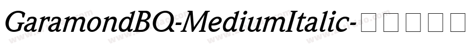 GaramondBQ-MediumItalic字体转换