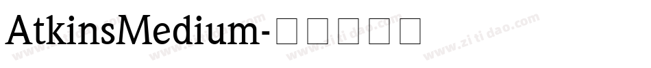 AtkinsMedium字体转换