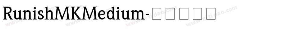 RunishMKMedium字体转换