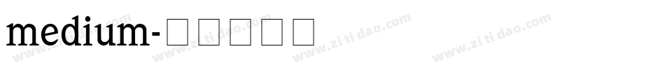 medium字体转换