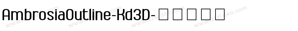 AmbrosiaOutline-Kd3D字体转换
