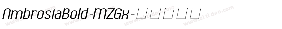 AmbrosiaBold-MZGx字体转换